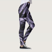 Leggings Roses Violet Pourpre Foncé Mode (Droite)