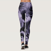 Leggings Roses Violet Pourpre Foncé Mode (Dos)