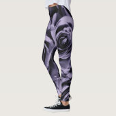 Leggings Roses Violet Pourpre Foncé Mode (Gauche)