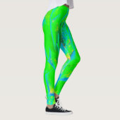Leggings Rosette de Sedum Succulent Chartreuse Vert Citron (Droite)