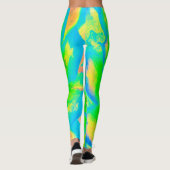 Leggings Rosette de Sedum Succulent Chartreuse Vert Citron (Dos)