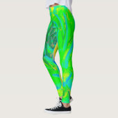 Leggings Rosette de Sedum Succulent Chartreuse Vert Citron (Gauche)
