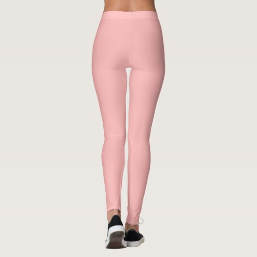 Leggings Rosettes roses couleur uni Pastel Impression (Dos)