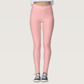Leggings Rosettes roses couleur uni Pastel Impression (Devant)