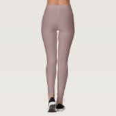 Leggings Rosy Brown couleur solide Élégant (Dos)
