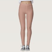 Leggings Rosy Brown uni couleur plaine (Devant)