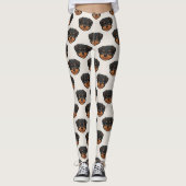 Leggings Rottweiler Cute Dog Lover Pattern (Devant)