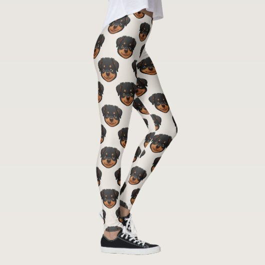 Leggings Rottweiler Cute Dog Lover Pattern (Droite)