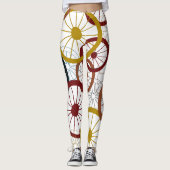 Leggings Roues à bicyclettes colorées (Devant)