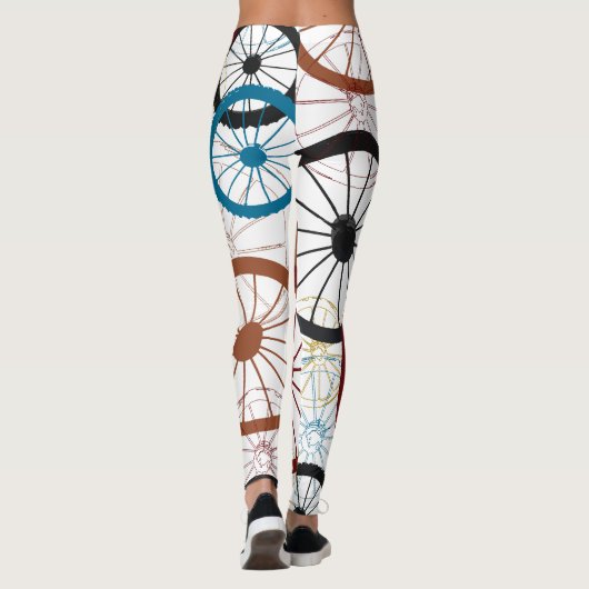 Leggings Roues à bicyclettes colorées (Dos)