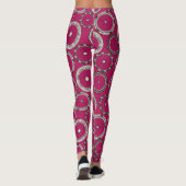 Leggings roues moto rose (Dos)
