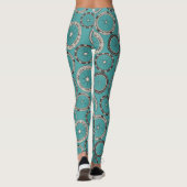 Leggings roues moto turquoise (Dos)