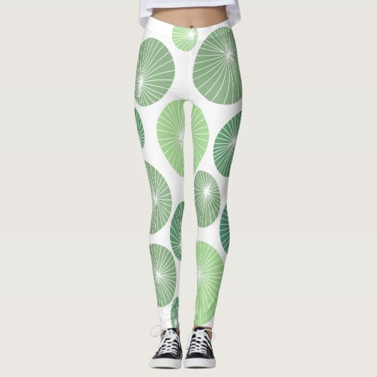 Leggings Roues vertes des années 1950 (Devant)