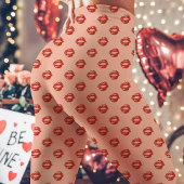 Leggings Rouge à Lèvres Empreinte de Baiser Pêche