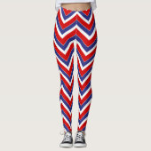 Leggings Rouge-Blanc-Bleu-Chevron-LEGGINGS (Devant)