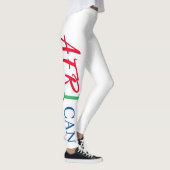 Leggings Rouge Blanc Bleu Noir Femme Afrique Amérique (Droite)