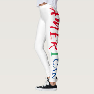 Leggings Rouge Blanc Bleu Noir Femme Afrique Amérique