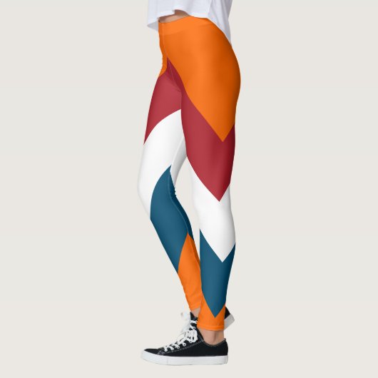 Leggings Rouge Blanc Bleu Orange Néerlandais Drapeau Motif (Gauche)