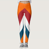 Leggings Rouge Blanc Bleu Orange Néerlandais Drapeau Motif (Devant)