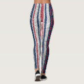 Leggings Rouge Blanc Bleu Parties scintillant Stripes tenda (Dos)
