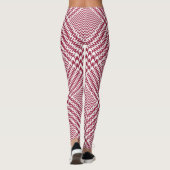 Leggings Rouge blanc cristallin Plaid : Tweeter Tartan (Dos)