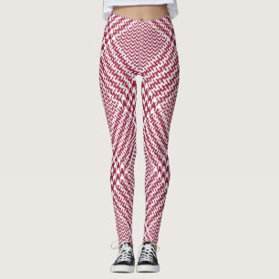 Leggings Rouge blanc cristallin Plaid : Tweeter Tartan