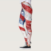 Leggings Rouge blanc et bleu 4 juillet (Gauche)
