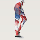 Leggings Rouge blanc et bleu 4 juillet (Droite)