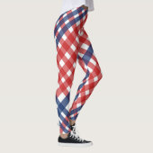 Leggings Rouge blanc et bleu En vichy plaid (Droite)