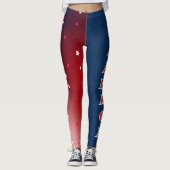 Leggings Rouge Blanc et Bleu Liberté (Devant)