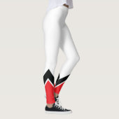 Leggings Rouge blanc et noir (Droite)