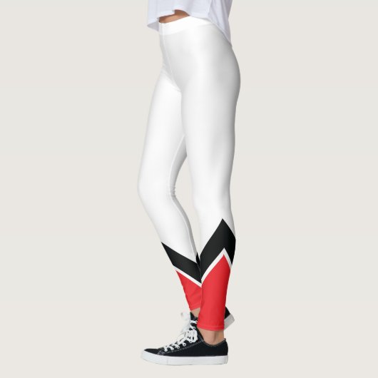Leggings Rouge blanc et noir (Gauche)
