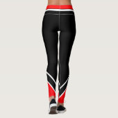 Leggings Rouge blanc et noir (Dos)