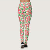Leggings Rouge blanc et vert Peppermenthe Motif (Dos)