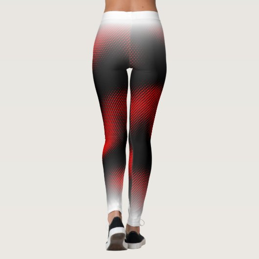 Leggings rouge+blanc+noir (Dos)