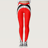Leggings Rouge Blanc Noir - Addict Fitness! (Devant)
