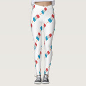 Leggings rouge blanc pâle (Devant)