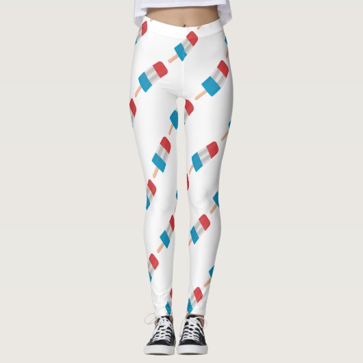 Leggings rouge blanc pâle (Devant)
