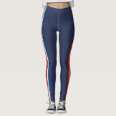 Leggings Rouge Bleu Grandes Bleues Simple Style Marine Bleu (Devant)