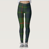 Leggings Rouge bleu vert Tartan Plaid écossais Plaid (Devant)