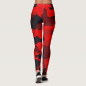 Leggings rouge camouflage (Dos)