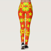 Leggings ~ Rouge clair Jaune Vert ~ Original (Dos)