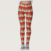 Leggings Rouge de Noël (Devant)