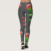 Leggings Rouge Et Ardoise (Dos)