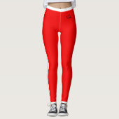 Leggings Rouge et blanc (Devant)