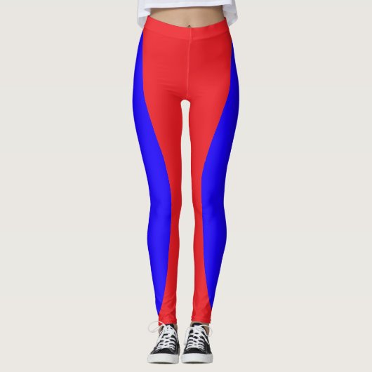 Leggings Rouge Et Bleu (Devant)