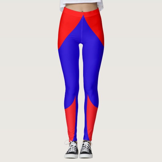 Leggings Rouge et bleu (Devant)