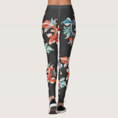 Leggings Rouge et bleu Koi Prospérité Yin Yang (Dos)