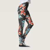 Leggings Rouge et bleu Koi Prospérité Yin Yang (Droite)