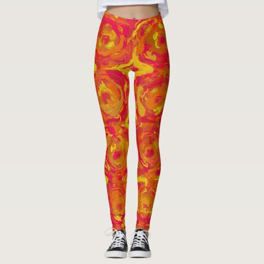 Leggings Rouge et jaune (Devant)